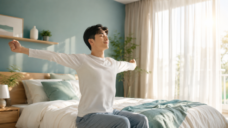 아침마다 몸이 뻐근한 이유 3가지와 기상 후 5분 개운함 루틴